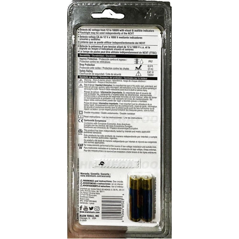 Klein NCVT-3P Non-Contact Voltage Tester with Flashlight - KHM Megatools Corp. Klein NCVT-3P Non-Contact Voltage Tester with Flashlight - KHM Megatools Corp.